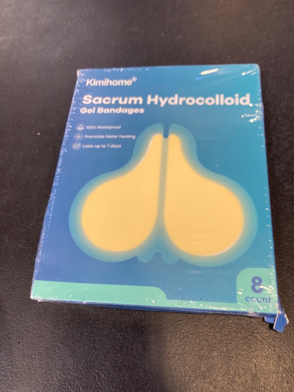 View 2 of Kimihome Hydrocolloid Sacral Dressing 5cm x 18cm, Self-Adhesive Border Pad, Waterproof & Absorbent for Pressure Ulcer Care, 8 Pack