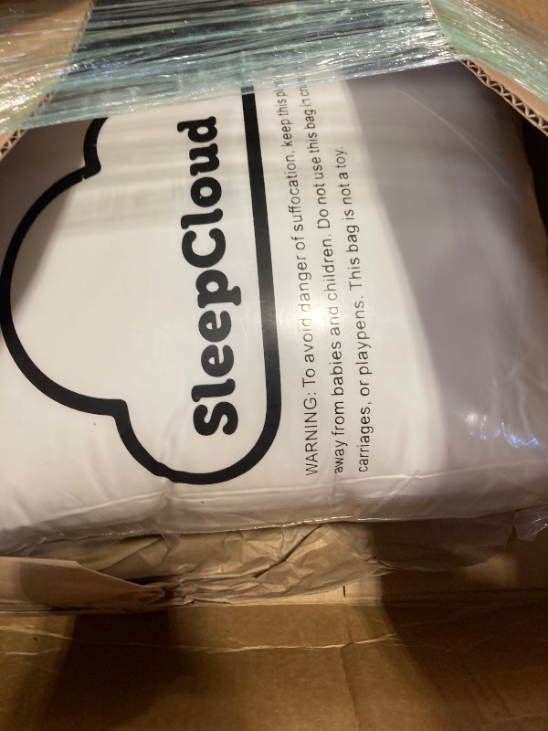 Photo 1 of SleepCloud Weighted Body Pillow 6.5lbs - Weighted Pillow for Deeper Sleep (41” x 10”) - Cooling Body Pillows for Adults, Full Body Pillow for Adults, Side Sleeper Body Pillows with Cover (White)