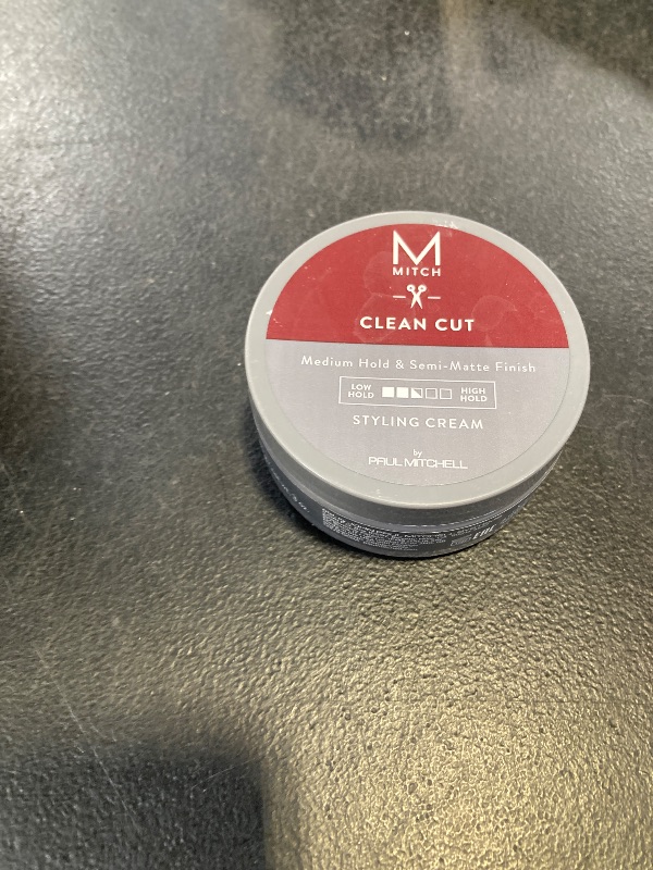 Photo 1 of MITCH by Paul Mitchell Clean Cut Styling Cream for Men, Medium Hold, Semi-Matte Finish, For All Hair Types + Short to Medium Hair, 3 oz.