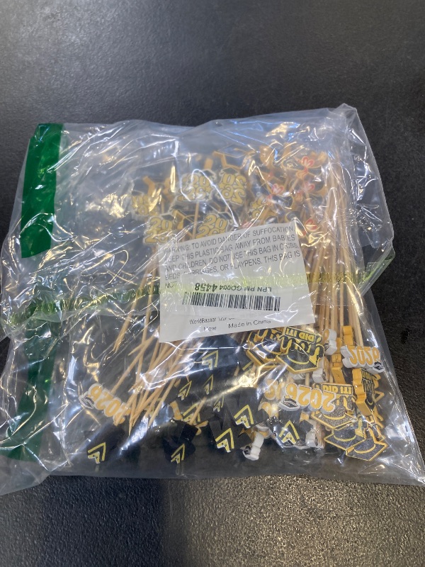 Photo 1 of WorldBazaar 120PCS Graduation Cocktail Picks 2026 Class of 2026 Graduation Toothpicks Picks For Appetizers 5 Inch Food Fruit Sticks Bachelor Hat Grad Party Decorations
