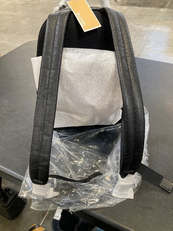 Photo 1 of Michael Kors Sable Medium Backpack, Silver-Tone Hardware/Black