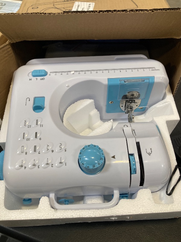 Photo 1 of Sewing Machine for Beginners with Extension Table Mini Sewing Machines Kit Supplies 12 Built-in Stitches with Needles Assorted Thread Kit Starter Kit Easiest for Adult and Kids Ages 8-12 Easy Sewing