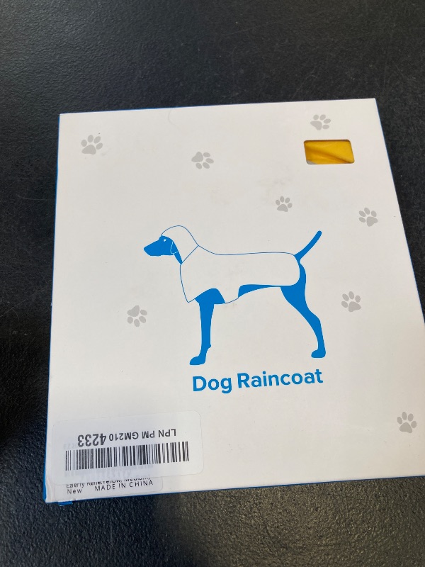 Photo 1 of Ezierfy Reflective Dog Raincoat - Adjustable Waterproof Raincoat for Dogs, Lightweight Dog Hooded Slicker Rain Coat Poncho for Small to X- Large Dogs(Yellow, Medium)