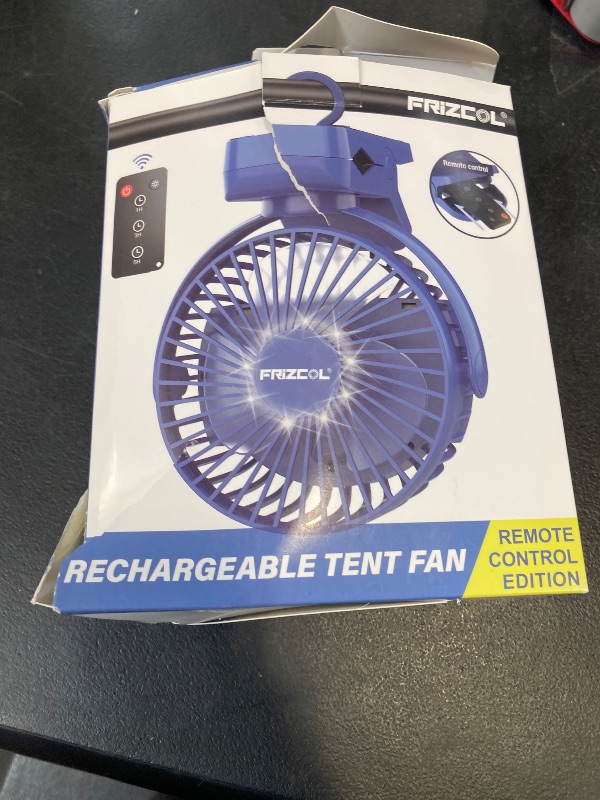 Photo 1 of Clip on Fan 65 Hours Portable Desk Fan Rechargeable with LED Lights & Hooks 12000 Capacity Battery Operated Fan with Clips Small Desk Fan Mini Fans for Tents Travel Outdoor Camping Golf Cart Stroller