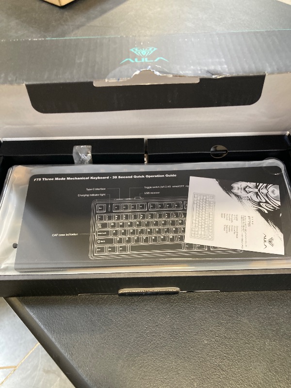 Photo 1 of AULA F75 75% Wireless Mechanical Keyboard, Hot Swappable Creamy Keyboard, Pre-lubed Greywood Switches RGB Backlit Gaming Keyboards, 2.4GHz/Type-C/BT5.0(Cool Black)