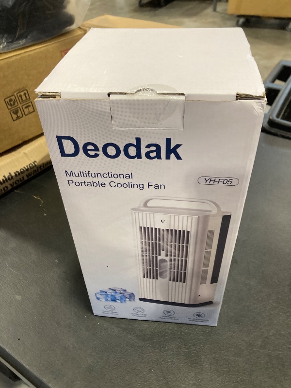 Photo 1 of Deodak 4-in-1 Portable Air Conditioners: 1700ml Tank Mini Air Conditioner with 120° Oscillating 16.5ft Remote - Evaporative Air Cooler with 3 Speed & 7 Lights 1-7H Timer - Portable AC Unit for Bedroom