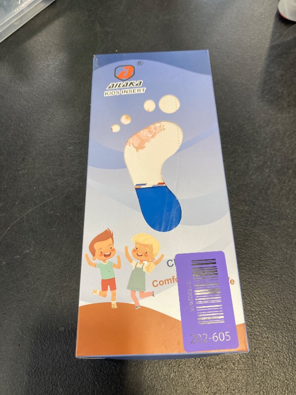 View 2 of Ailaka Kids Orthotic Cushioning Arch Support Shoe Insoles, Children Pu Foam Inserts for Flat feet, Plantar Fasciitis, Feet Heel Pain Relief Blue