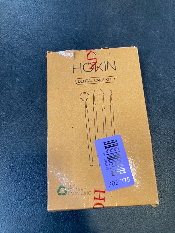 Photo 1 of Dental Tools HOKIN Plaque Remover Teeth Cleaning Tool 4 Pcs Dental Care Kit Tooth Filling Repair Set Stainless Steel Dental Tools for Men Women Kids and Pet Care