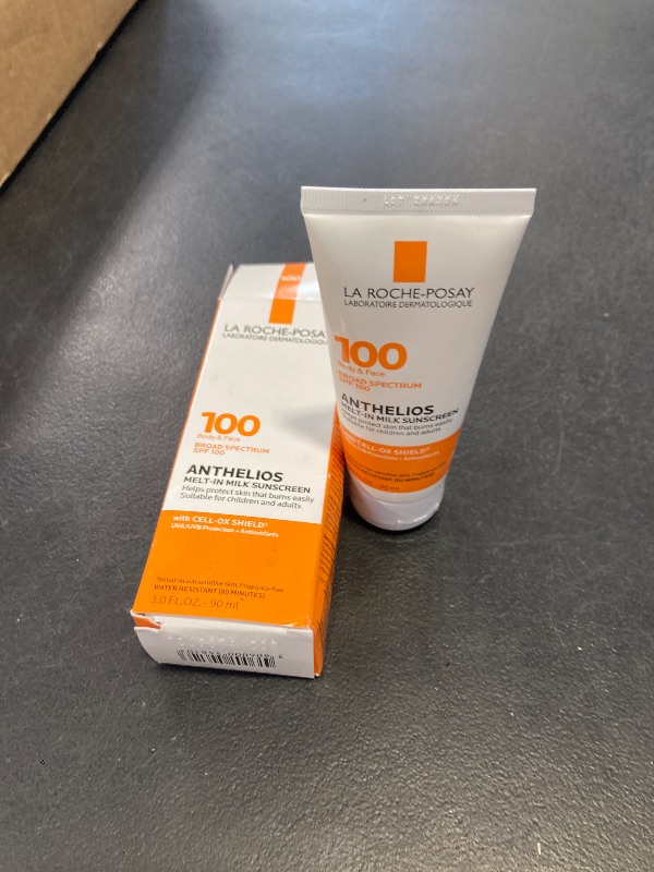 Photo 1 of La Roche-Posay Anthelios Melt-In Milk Sunscreen SPF 100, Sunscreen For Body & Face, Broad Spectrum SPF + Antioxidants, Oil Free, For Sun Sensitive Skin, Oxybenzone Free
