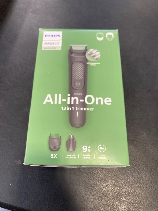 View 3 of Philips Norelco All-in-One 3000 Series 13 in 1 Trimmer, Beard Styler & Men's Hair Clipper, 9 Length Settings & Self-Sharpening Skin-Friendly Blades, MG3919/50