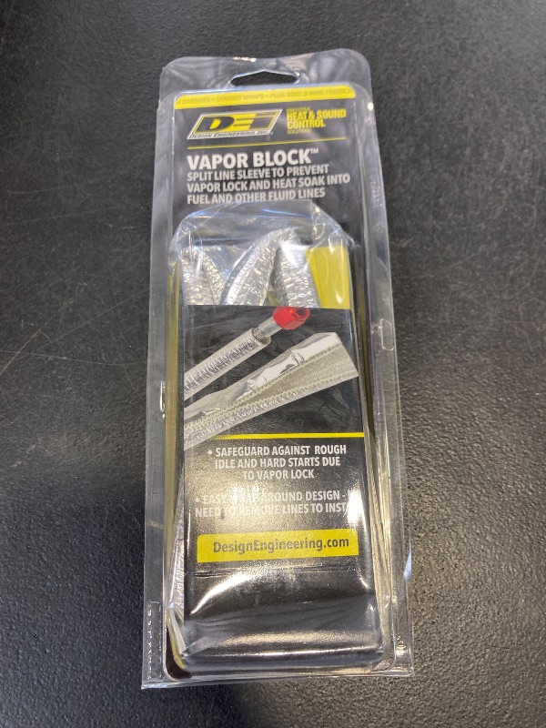 Photo 1 of Design Engineering Vapor Block 3/8" I.D. x 36" Fuel Line Sleeve – Heat-Resistant Fuel Line Protector, Anti-Vapor Lock Insulation, Thermal Shield for Automotive and Marine Applications