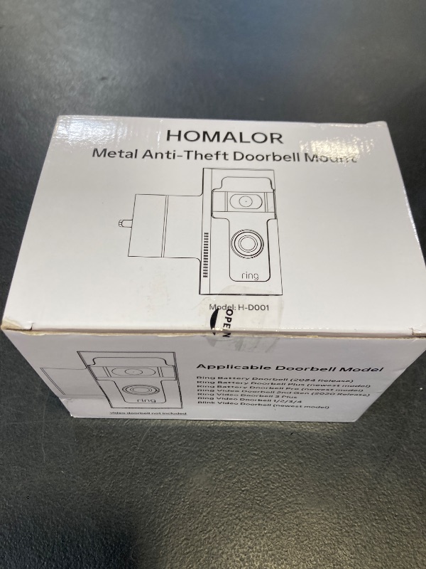 View 2 of Anti Theft Ring Doorbell Mount: Metal Ring Apartment Door Mount Blink Doorbell Camera Holder No Drill - Renter Friendly Ring Doorbell Mount No Damage