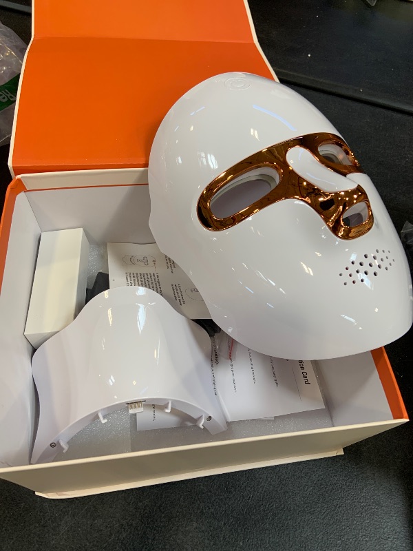 Photo 1 of Red Light Therapy Mask for Face,Cordless LED Face Mask Light Therapy,USB C Rechargeable,Infrared Lights Masks for Home Working Travel Yoga Sleep