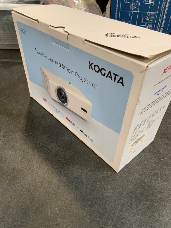 Photo 1 of Smart Projector with WiFi and Bluetooth, Proyector-4K Support Official Licensed Apps, 2000 ANSI/AI Auto Focus/50W Dolby/HDR10+/Quiet, Kogata Portable Indoor/Outdoor Movie Projector Ceiling