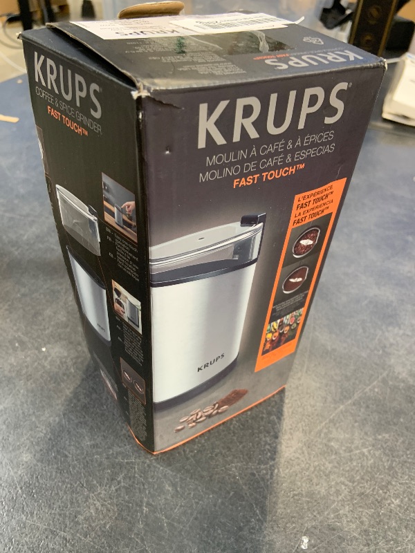 Photo 1 of KRUPS Electric Coffee Grinder: 3 oz Capacity, 200 Watts - Versatile for Beans, Spices, Nuts - One-Touch Operation, Customizable Grind for 12 Cups - Ideal for Espresso, French Press