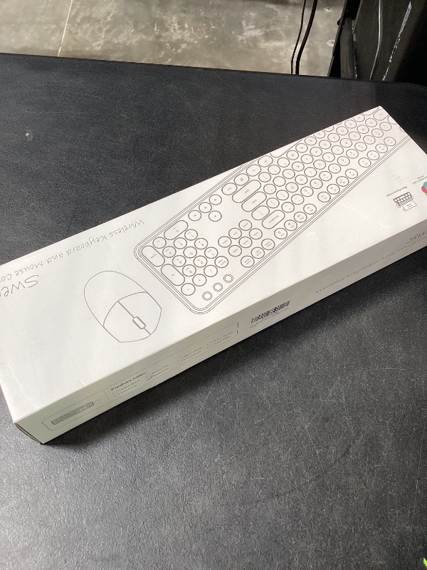 Photo 1 of MOFII Wireless Keyboard and Mouse Combo, Retro Keyboard with Round Keycaps, 2.4GHz Dropout-Free Connection, Cute Wireless Mouse for PC/Laptop/Mac/Windows XP/7/8/10 (Blue-Colorful)
