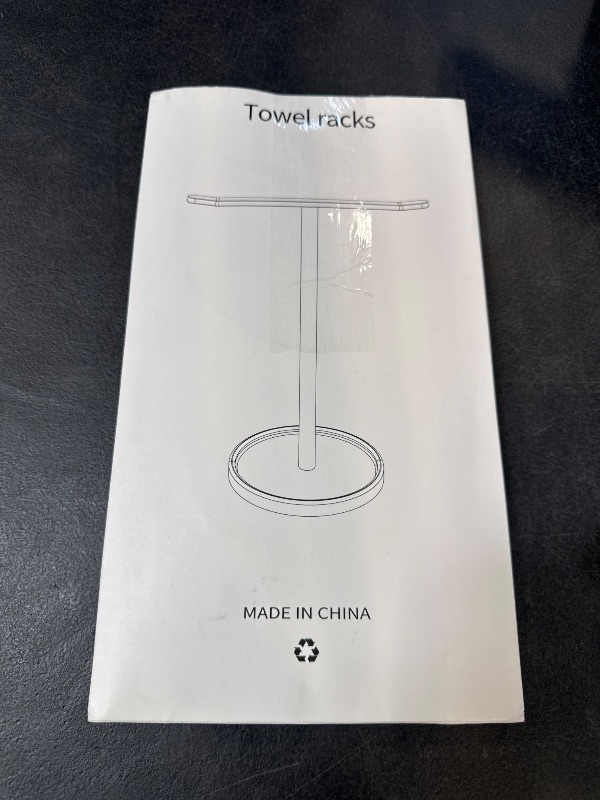 Photo 1 of STWWO Hand Towel Holder, Stainless Steel Towel Holder Stand for Bathroom, Kitchen Countertop, T-Shaped Hand Towel Rack Stand, Brushed Nickel