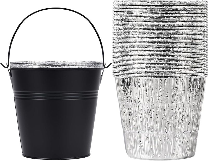 Photo 1 of 15 Pack Grease Liner and 1 Pack Black Bucket, Grill Drip Cups Compatible for Traeger Pro Series 575/780, 22/34 Series, Grill Accessories and Drip Tray Liner