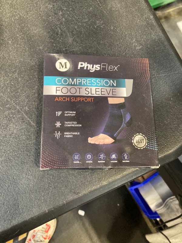 Photo 1 of PhysFlex Ankle Brace Support - Ankle Compression Sleeve - Foot Brace for Women & Men - Tendonitis & Arthritis Ankle Brace Sports Running, Plantar Fasciitis Relief & Stabilizing Ankle Wrap