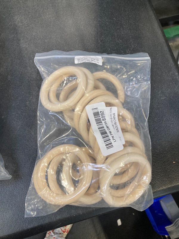 Photo 1 of AUXBC 20PCS Unfinished Wooden Rings, 70mm/2.8" Natural Smooth Wooden Circles Rings for DIY Craft Pendant Connectors Jewelry Making