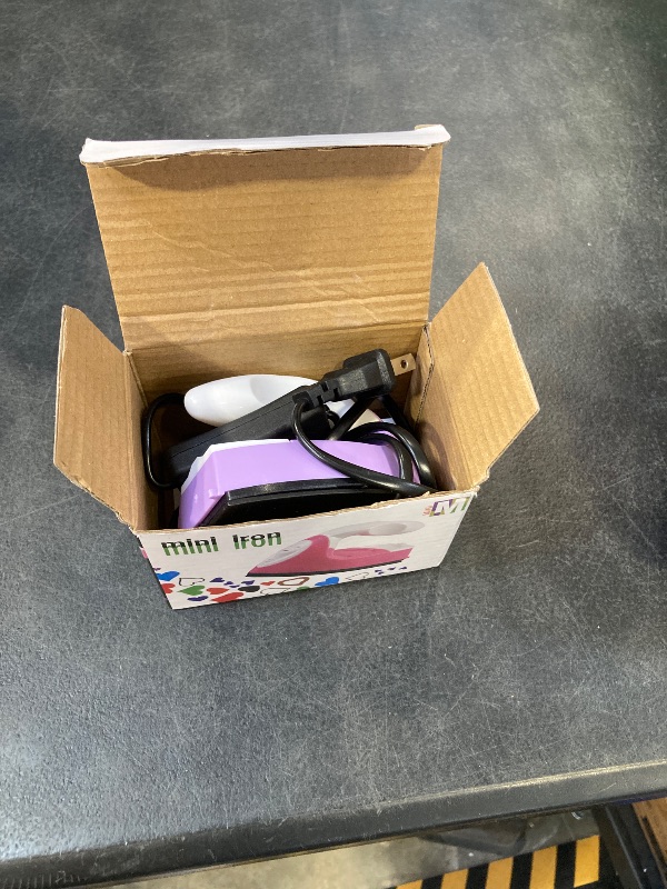 Photo 1 of Mini Heat Press Small Iron Portable Heat Press Machine Mini Craft Iron with Charging Base Accessories for DIY T-Shirts, Shoes, Bag and Hats Heat Transfer Vinyl Projects (Light Purple)