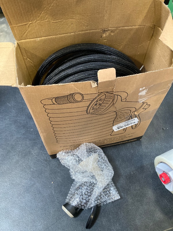 Photo 1 of Garden Hose 100 ft Non-Expandable, Flexible Water Hose, Lightweight Hose with 10-Function Nozzle for Yard, Portable, Leak Proof, All-Weather Water Pipe for Outdoor, Car Wash, RV, Lawn