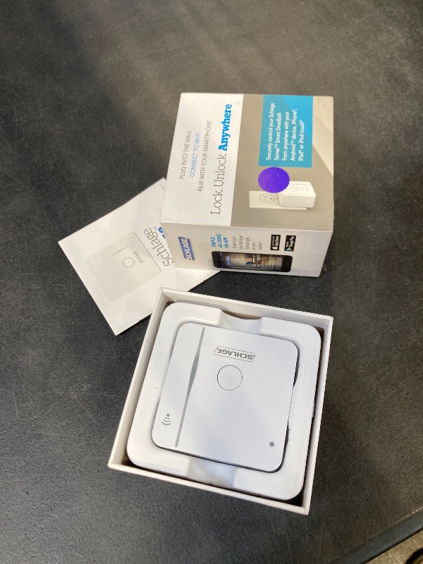 Photo 1 of SCHLAGE BR400 Sense Wi-Fi Adapter (2.4GHz WiFi Only) | Works With SCHLAGE Sense , White