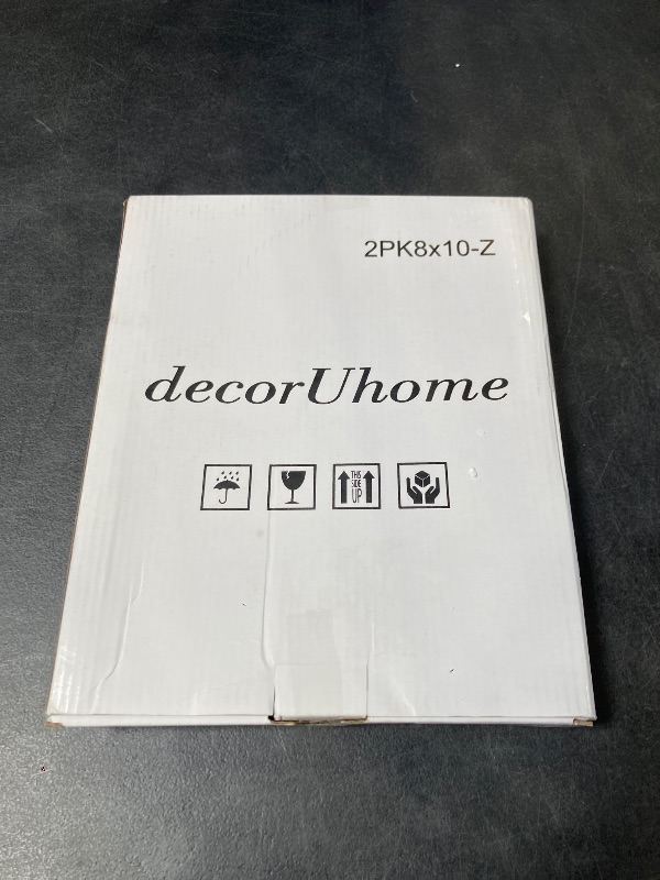 Photo 1 of decorUhome Double 8x10 Picture Frame Vertical, Engineered Wood Bifold Photo Frame with Plexiglass for Tabletop Display, 8x10, Oak