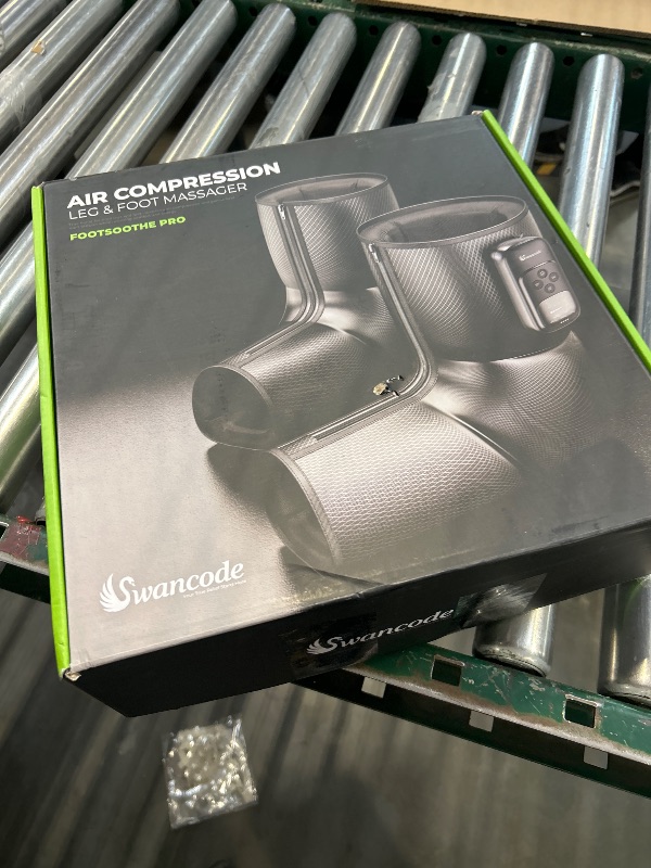 Photo 1 of swancode Foot Massager with Air Compression and Heat, Portable Cordless Ankle and Calf Massager with 5 Modes & 5 Intensities, Lightweight Compression Boots for Muscle Relaxation (FootSoothy Pro 2PCS)