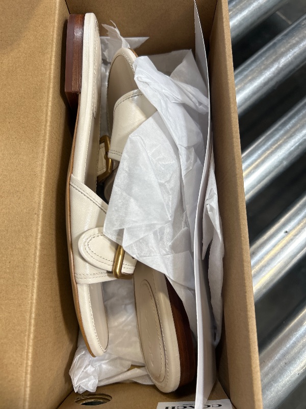 Photo 1 of COACH Margot Leather Flat Sandal