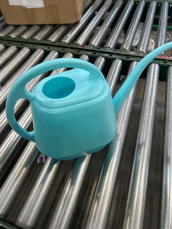 Photo 1 of Fasmov Plastic Watering Can, Bright Blue, 1-Gallon