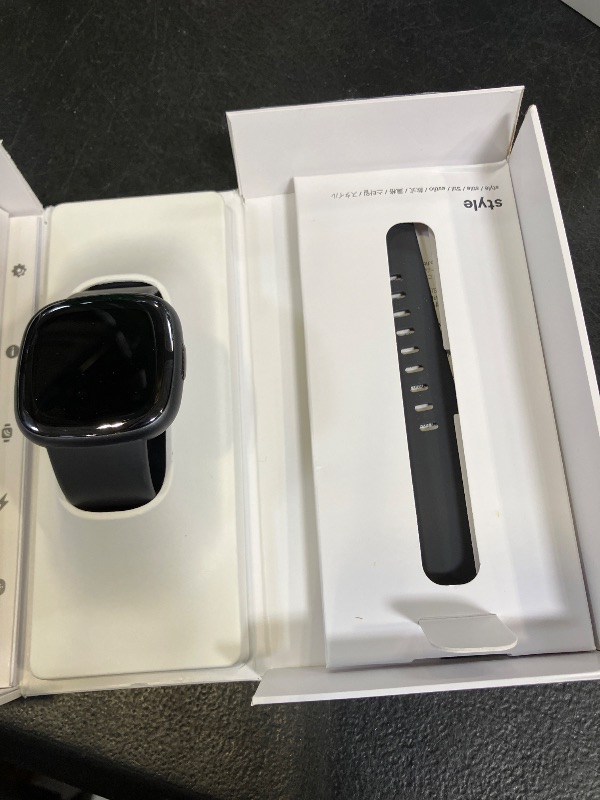 Photo 1 of Fitbit Sense 2 Advanced Health and Fitness Smartwatch with Stress and Sleep Tools - 3-Month Google Health Premium Membership Included - ECG App, SpO2, 24/7 Heart Rate, and GPS - Shadow Grey/Graphite