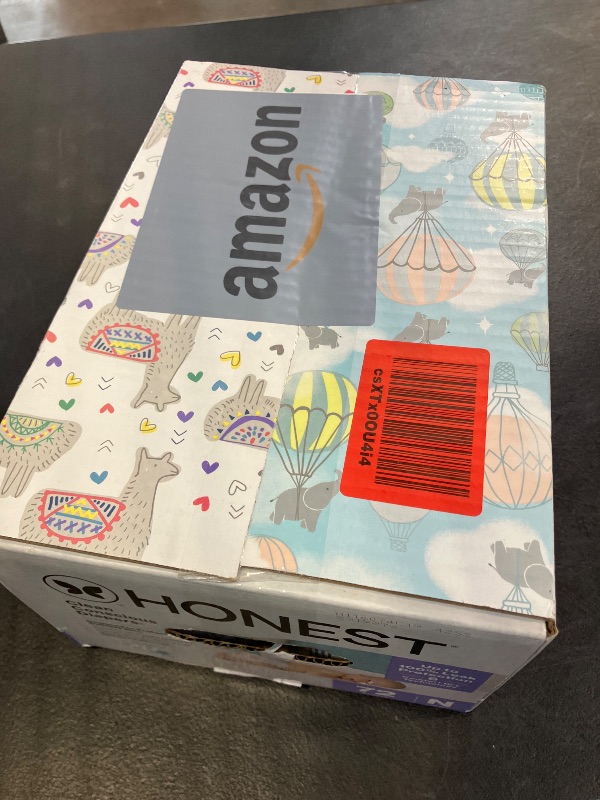 Photo 1 of The Honest Company Comfort Dry Disposable Daytime Diapers for Sensitive Skin, Hypoallergenic, Above It All + All the Alpacas, Club Box Size Newborn 72 Count