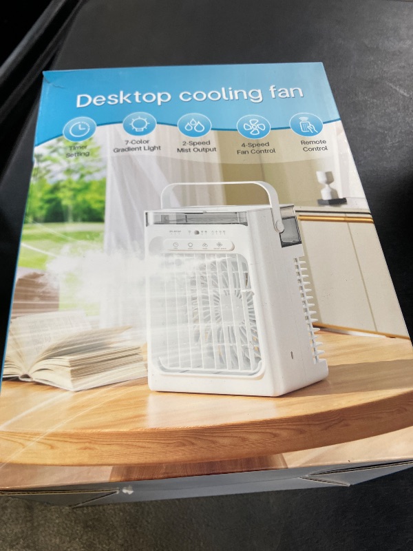 Photo 1 of Portable Air Conditioners, Air Cooler Evaporative Personal Mini AC with Remoter, 4 Wind Speed, 2-4-6H Timer, 2 Modes, Colorful Night Light, Portable AC for Room, Car, Bedroom, Office, Outdoor