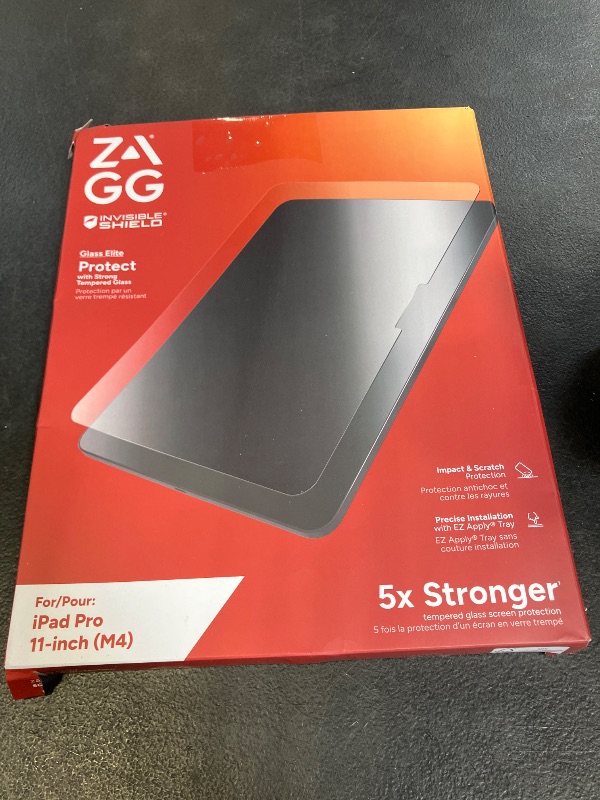 Photo 1 of ZAGG Glass Elite iPad Pro 11" (M5)/ Pro 11" (M4) Screen Protector - Ultra-Strong, Scratch-Resistant, Smudge-Free, Easy Install, Eco-Friendly, Tempered Aluminosilicate Glass