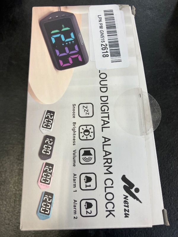 Photo 1 of Netzu Digital Alarm Clocks for Bedrooms, Loud Alarm Clock with Dual Alarms, Bold Digits, 5 Dimmers, 4 Volumes, Snooze, Bedside Clock for Deep Sleepers Kids Teens Seniors, Plug in Clock, Easy to Set