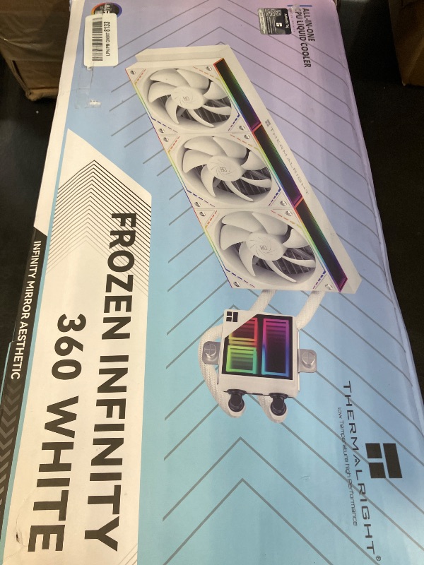 Photo 1 of Thermalright Frozen Infinity 360 White Liquid CPU Cooler,Triple PWM Fans with 2000RPM,Desktop CPU Aio Cooler,for AM4/AM5&Intel LGA1150/1151/1200/1700/1851,Infinity Mirror PC CPU Water Cooler