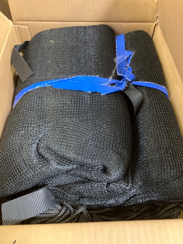 Photo 1 of 15FT Trampoline Replacement Safety Enclosure Net for 6 Straight Poles Round Frame, Breathable and Weather-Resistant with Adjustable Straps(NET ONLY)