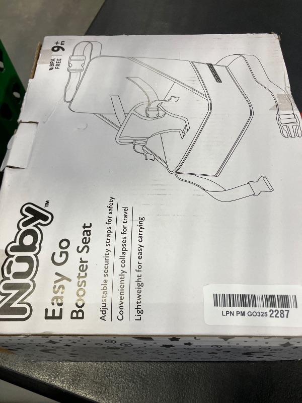 Photo 1 of Nuby Easy Go Booster Seat for Kitchen Chair - Travel Booster Seat for Babies and Toddlers - 9+ Months - Holds up to 35 Pounds - Blue
