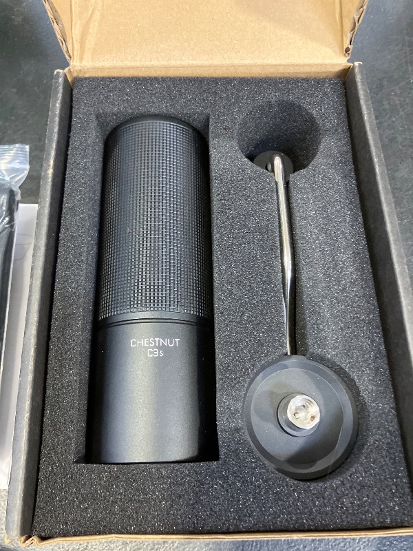 Photo 1 of TIMEMORE Chestnut C3S Manual Coffee Grinder, Stainless Steel S2C Conical Burr Coffee Grinder, Hand Coffee Grinder, Adjustable Grind Setting for Travel/Camping/Home, Black