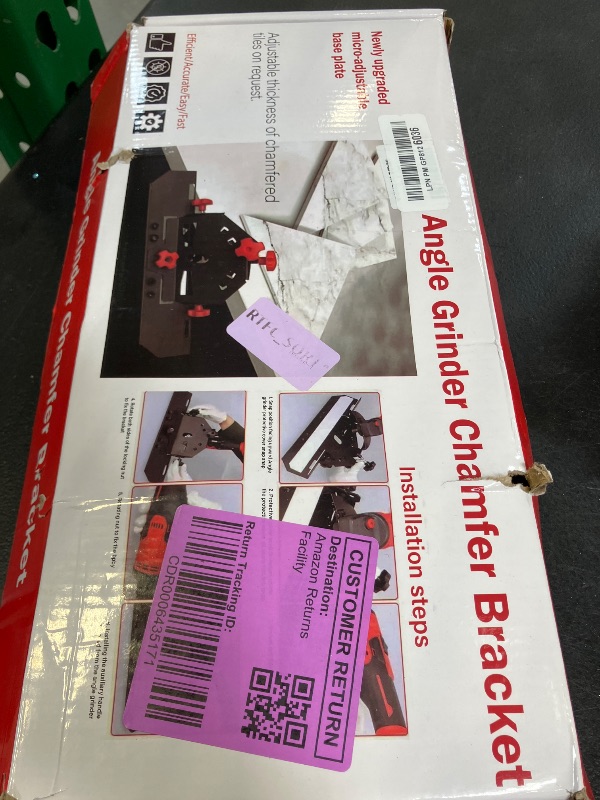 Photo 1 of 45 Degree Angle Grinder Tile Chamfering Bracket, Adjustable Cutting Guide compatible with 4-1/2'' and 5'' Angle Grinders, for Ceramic, Glass, Stone, Glazed Flooring, Thickened Metal