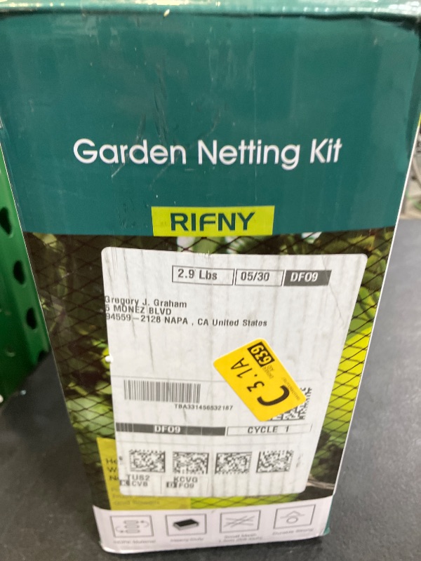 View 2 of Bird Netting for Garden - 7.5 x 65 FT Heavy Duty Anti Bird Netting Mesh with Ties and Landscape Staples for Vegetable, Fruit Trees & Other Plants, Lasting Against Birds Deer Squirrels and Poultry