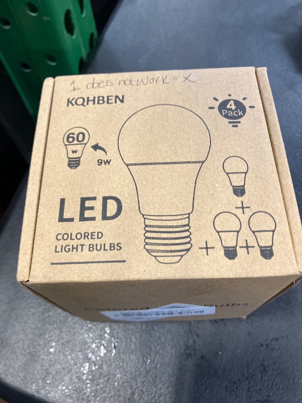 Photo 1 of KQHBEN LED Yellow Bug Light Bulbs - [ 4 Pack ]- 9W?60W Equivalent? E26 Base 2000KAmber Bulb for Outside Porch, Non-Attracting, Not-Dimmable Bulb for Patio, Backyard, Hallway