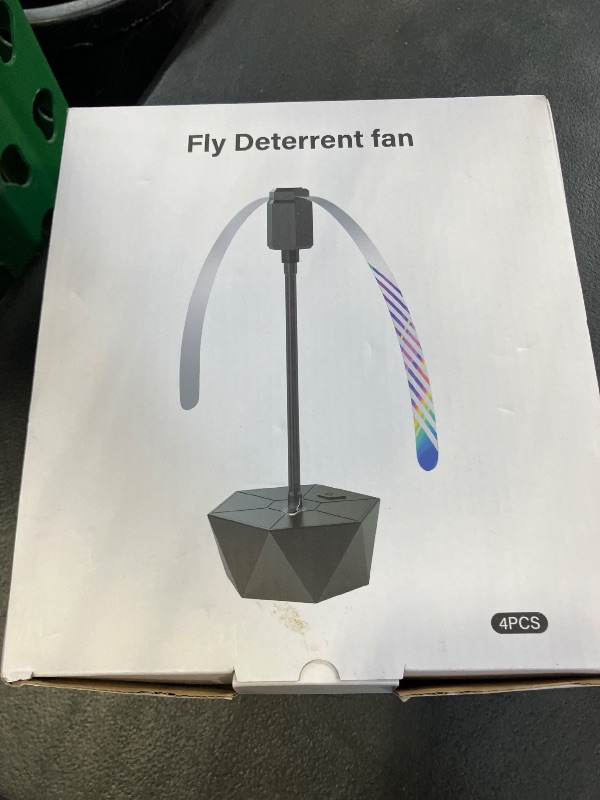 Photo 1 of PIMAG Fly Fans for Tables, Fly Repellent Fan Outdoor Indoor Keep Flies Away, Fly Repellent Fans for Tables with Holographic Blades for Picnic, Party, Restaurant, Kitchen, and BBQ, 4 Pack Black
