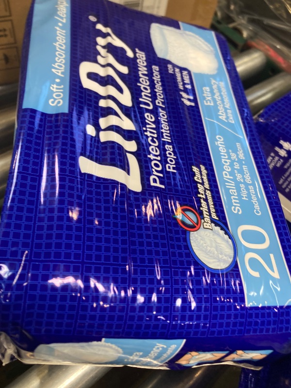Photo 1 of LivDry Adult Incontinence Underwear, Extra Absorbency Adult Diapers, Leak Protection, Small, 20-Pack