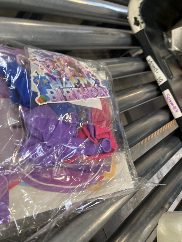 Photo 1 of Cartoon Birthday Party Supplies, Cute Anime Party Decorations Set Include Banner, Cake Topper, Cake Cupcake Toppers, Backdrop, Balloons for Movies Theme Party