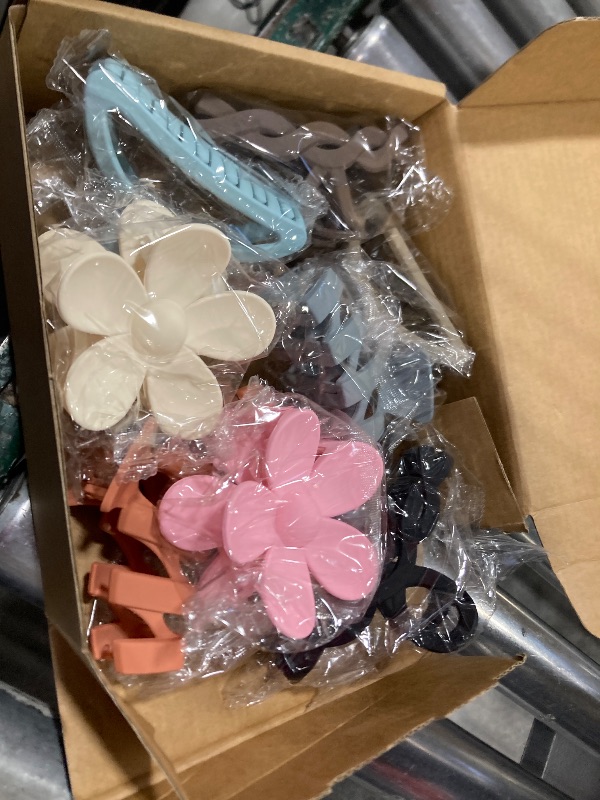 Photo 1 of 8PCS Hair Clips for Women, Flower Claw Clips for Thick Hair, Non-Slip Hair Accessories with Multi-Styles, Different Color Hair Claw Clips and Variety Pack, Ideal for Girls