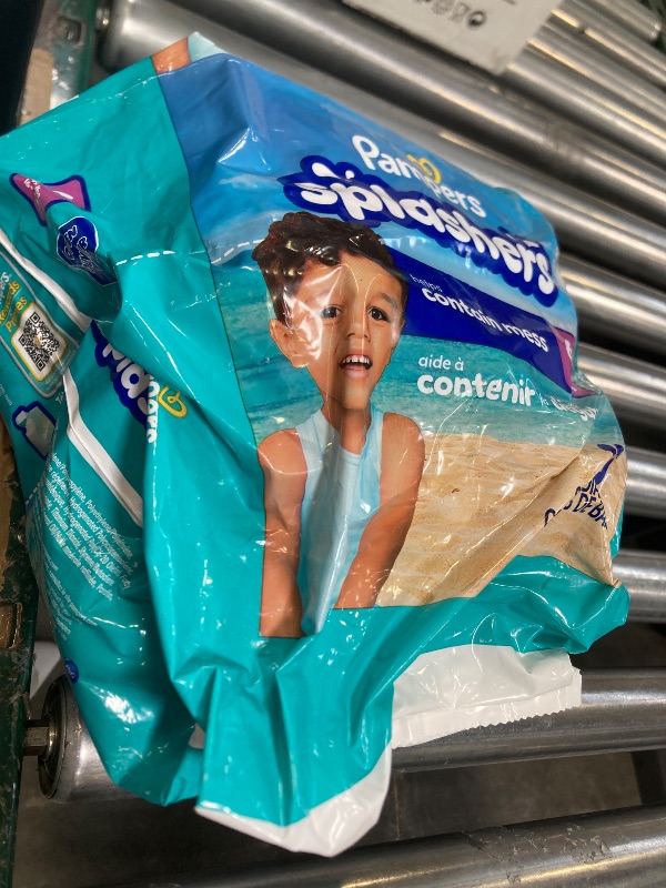 Photo 1 of Pampers Splashers Swim Diapers, Size 6+, 15 Count, Disposable Swim Diapers, Contains Mess, No Swell