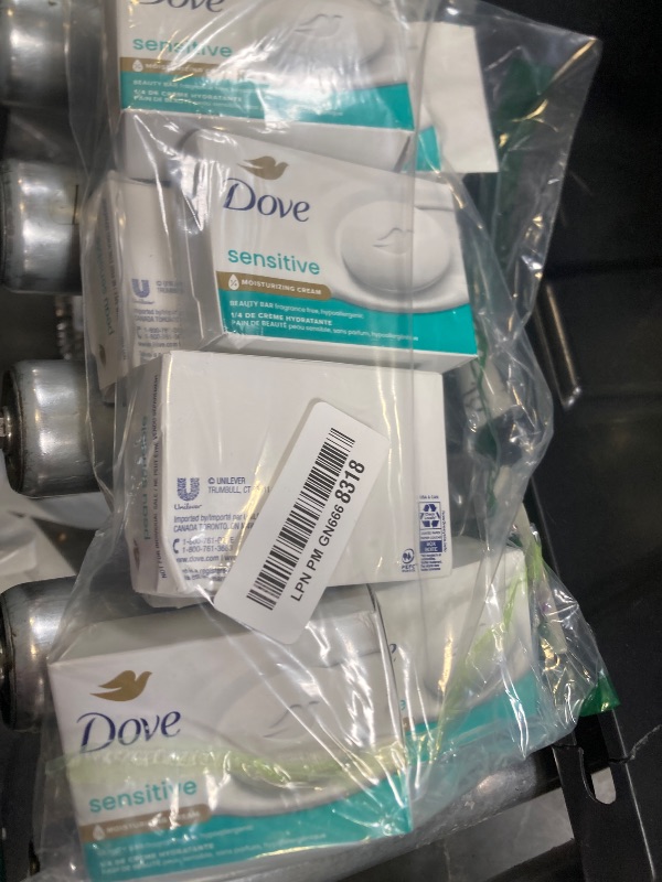 Photo 1 of Dove Beauty Bar Soap Sensitive, 8 Bars for Sensitive Skin, Fragrance Free and Hypoallergenic 3.75 oz