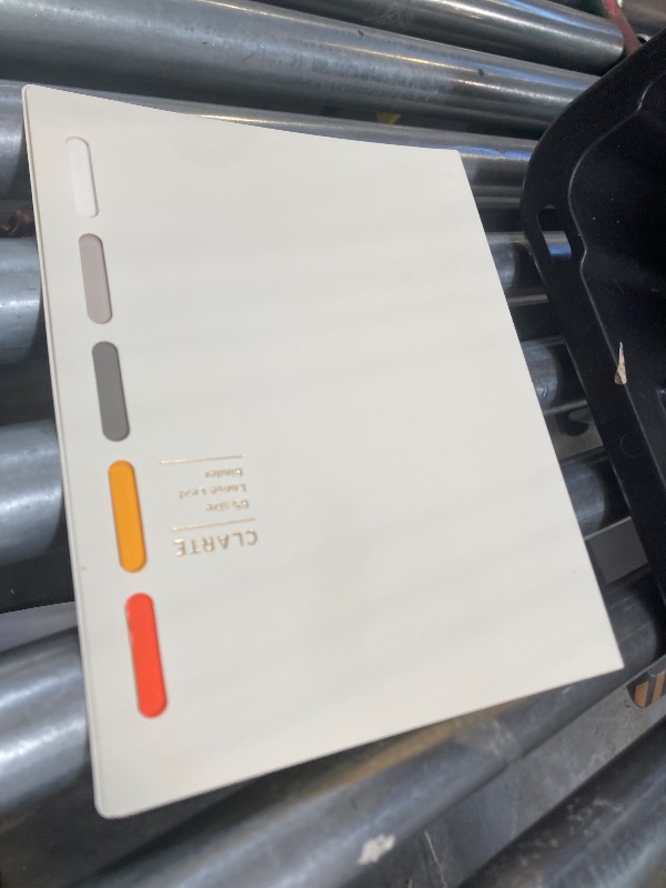 Photo 1 of Maruman CLARTE 26?Ring Binder with 5 Index Windows & Matching 5?Tab Dividers, B5 Size, 7.17" x 10.12", Includes 10 Loose Leaf Ruled Sheets and Clear Storage Pocket, Holds Up to 120 Sheets, Ivory
